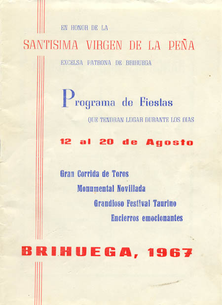 Fiesta de la Recogida de la Cera 1967 Brihuega